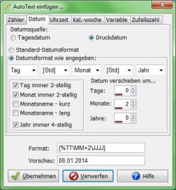 Zum Vergrößern anklicken! Heyer's Etiketten-Studio Pro - AutoText-Felder