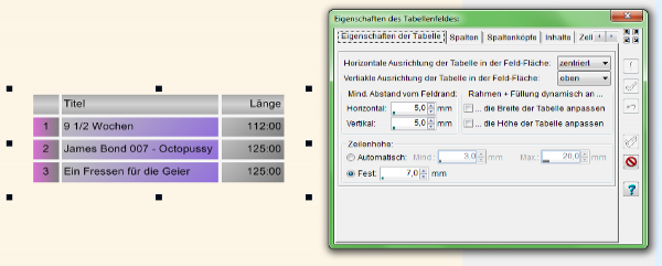 Heyer's CD+DVD-Hüllen - Tabellenfeld